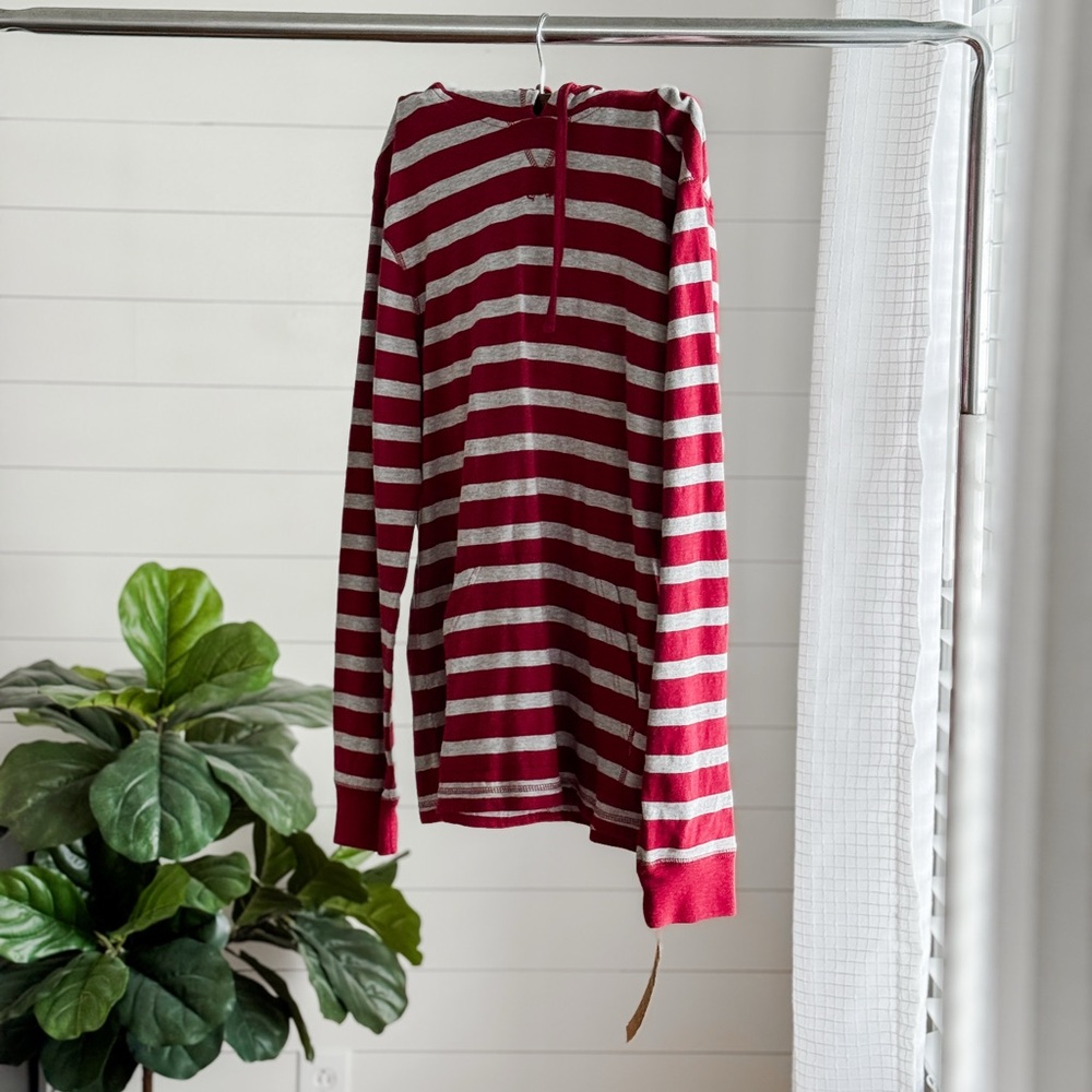 Urban Pipeline Red and Gray Striped Shirt